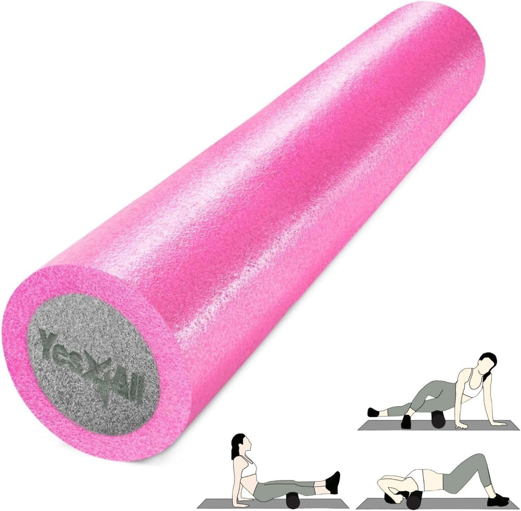 Yes4All Soft-Density Foam Roller 12, 18, 24, 36 Inch - Premium Two-Layer PE for Back Pain Relief, Deep Tissue, Legs Massage, Physical Therapy, Muscle Recovery and Exercises