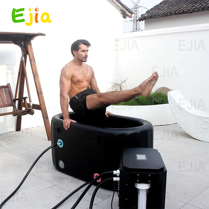 132Cm Cold Plunge Tub Athletes-Inflatable Ice Bath Tub for Recovery and Cold Water Therapy, 340L Ice Tubs for Cold Plunge