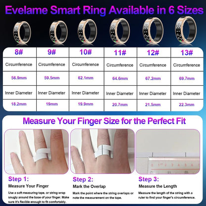 Smart Ring Health Tracker with Display Screen & Touch Button, Bluetooth Connection Vital Health Ring for Women Men, Tracks Heart Rate/Blood Oxygen/Sleep/Steps/Sports Activities, IP68 Waterproof