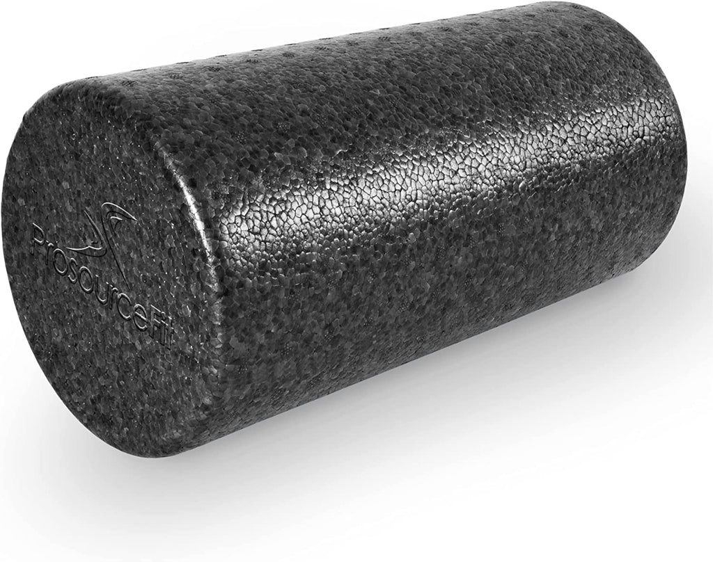 Prosourcefit High Density Foam Rollers 36 - Inches Long, Firm Full Body Athletic Massage Tool for Back Stretching, Yoga, Pilates, Post Workout Muscle Recuperation, Black