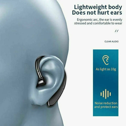 Wireless Bluetooth 5.0 Earpiece Headset Driving Trucker Earbuds Noise Cancelling