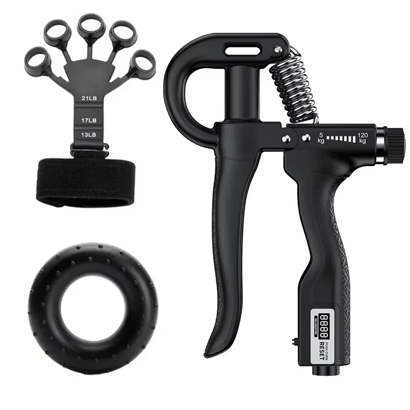 5-120Kg Adjustable Heavy Hand Grip Strengthener Finger Expander Arm Wrist Forearm Trainers Fitness Gripper Exercise for Patient