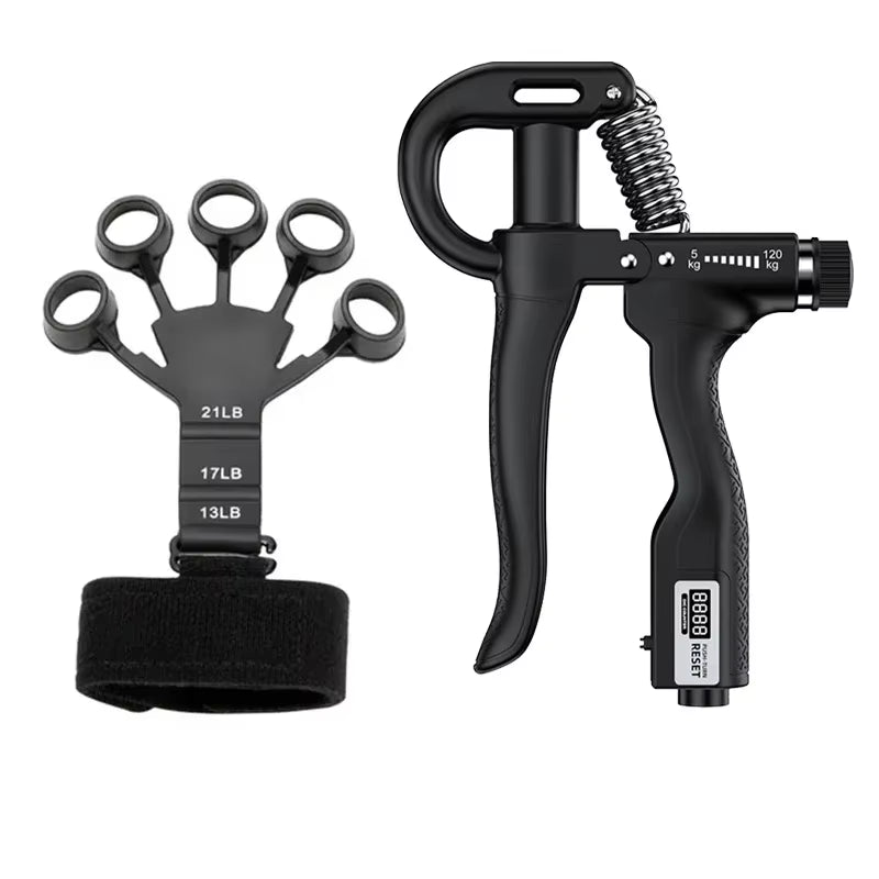 5-120Kg Adjustable Heavy Hand Grip Strengthener Finger Expander Arm Wrist Forearm Trainers Fitness Gripper Exercise for Patient