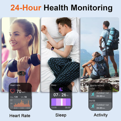 Smart Watch for Men Women, 1.91" HD Smartwatch (Answer/Make Call), Fitness Tracker with 110+ Sport Modes, IP68 Waterproof, Heart Rate/Sleep/Spo2 Monitor, Pedometer, Activity Tracker for Android Ios