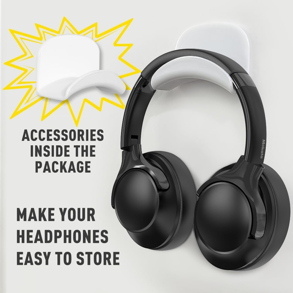 Ultimate Bluetooth 5.3 Over-Ear Headphones - 68H Playtime, 6 EQ Modes, HiFi Stereo, Foldable & Lightweight with Deep Bass - Perfect for Travel, Home, and Office Use!