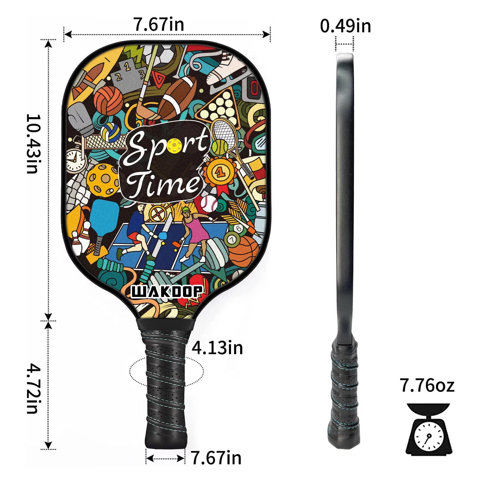 USAPA Approved Graphite Carbon Fiber Pickleball Paddle