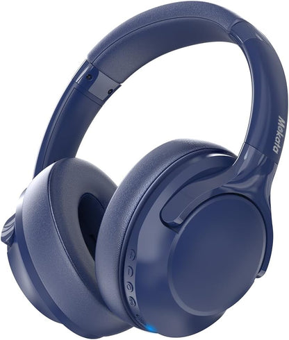 Ultimate Bluetooth 5.3 Over-Ear Headphones - 68H Playtime, 6 EQ Modes, HiFi Stereo, Foldable & Lightweight with Deep Bass - Perfect for Travel, Home, and Office Use!