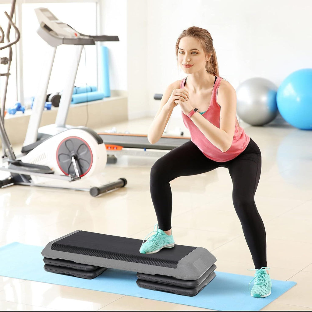 Fitness Aerobic Step Adjust, Exercise Stepper with Risers,Fitness and Yoga stepping bench, Train hard with the Stepper step Exercise