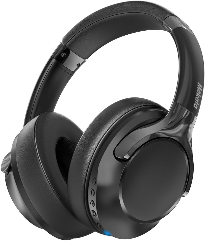 Ultimate Bluetooth 5.3 Over-Ear Headphones - 68H Playtime, 6 EQ Modes, HiFi Stereo, Foldable & Lightweight with Deep Bass - Perfect for Travel, Home, and Office Use!