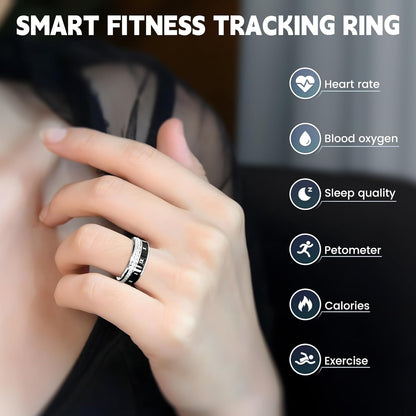 Smart Ring Fitness Tracker Ring - Health Sleep Heart Rate Blood Oxygen Blood Pressure Tracker,Fashionable Diamond Style,Ip68, Compatible with Ios,Android, Remote Photograph, Family Care(9#)