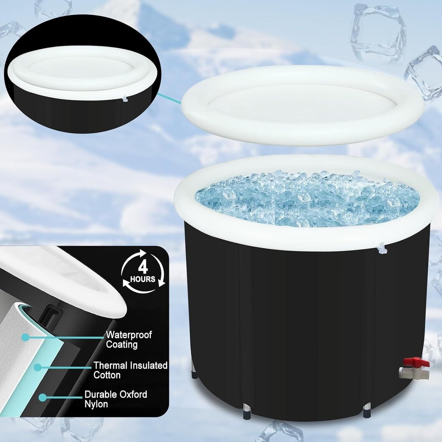 Chill Out in Style: The Ultimate Portable Ice Bath Tub for Athletes – Foldable Fun Awaits!