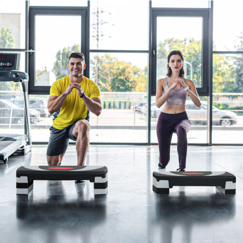 Fitness Aerobic Step Adjust, Exercise Stepper with Risers,Fitness and Yoga stepping bench, Train hard with the Stepper step Exercise 